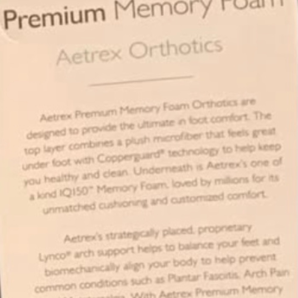 NEW Aetrex Men’s Premium Memory Foam Insert - Picture 4 of 4